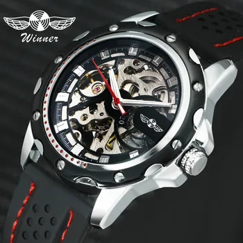 Famous Brand New Fashion Mechanical watches Skeleton Watches Rubber Strap Men Automatic Mechanical Wrist Watch Relogio Masculino
Famous Brand New Fashion Mechanical watches Skeleton Watches Rubber Strap Men Automatic Mechanical Wrist Watch Relogio Masculino