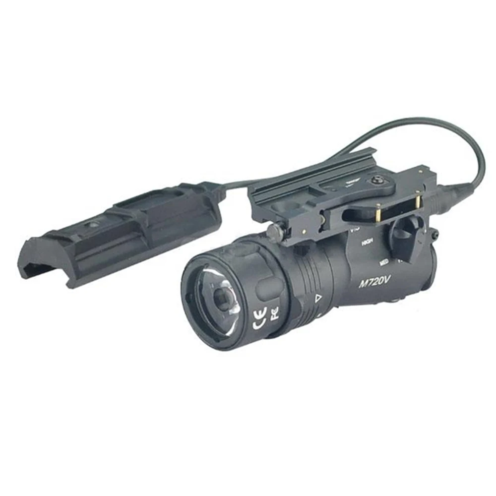 Tactical flashlight Upgraded Version Of The M720V Lights with tail switch for rilfe scope Black DE
Tactical flashlight Upgraded Version Of The M720V Lights with tail switch for rilfe scope Black DE