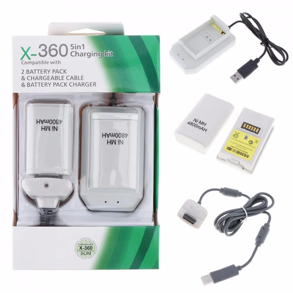 Sale 2pcs 4800mAH Ni-MH Rechargeable Battery Pack +USB Battery Charger for XBOX 360 Wireless Game Controller
Sale 2pcs 4800mAH Ni-MH Rechargeable Battery Pack +USB Battery Charger for XBOX 360 Wireless Game Controller