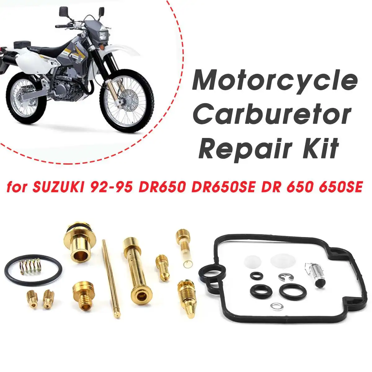 Motorcycle Carburetor Rebuild Carb Repair Jets Gasket For Suzuki DR650 DR650SE DR 650 650SE 1992 1993 1994 1995
Motorcycle Carburetor Rebuild Carb Repair Jets Gasket For Suzuki DR650 DR650SE DR 650 650SE 1992 1993 1994 1995