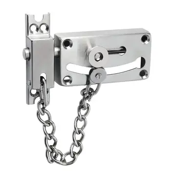 Slide Bolt Latch Gate Latches Safety Door Lock with Anti-Theft Chain and Spring lock,Heavy Duty Stainless Steel Brushed Nickel
Slide Bolt Latch Gate Latches Safety Door Lock with Anti-Theft Chain and Spring lock,Heavy Duty Stainless Steel Brushed Nickel