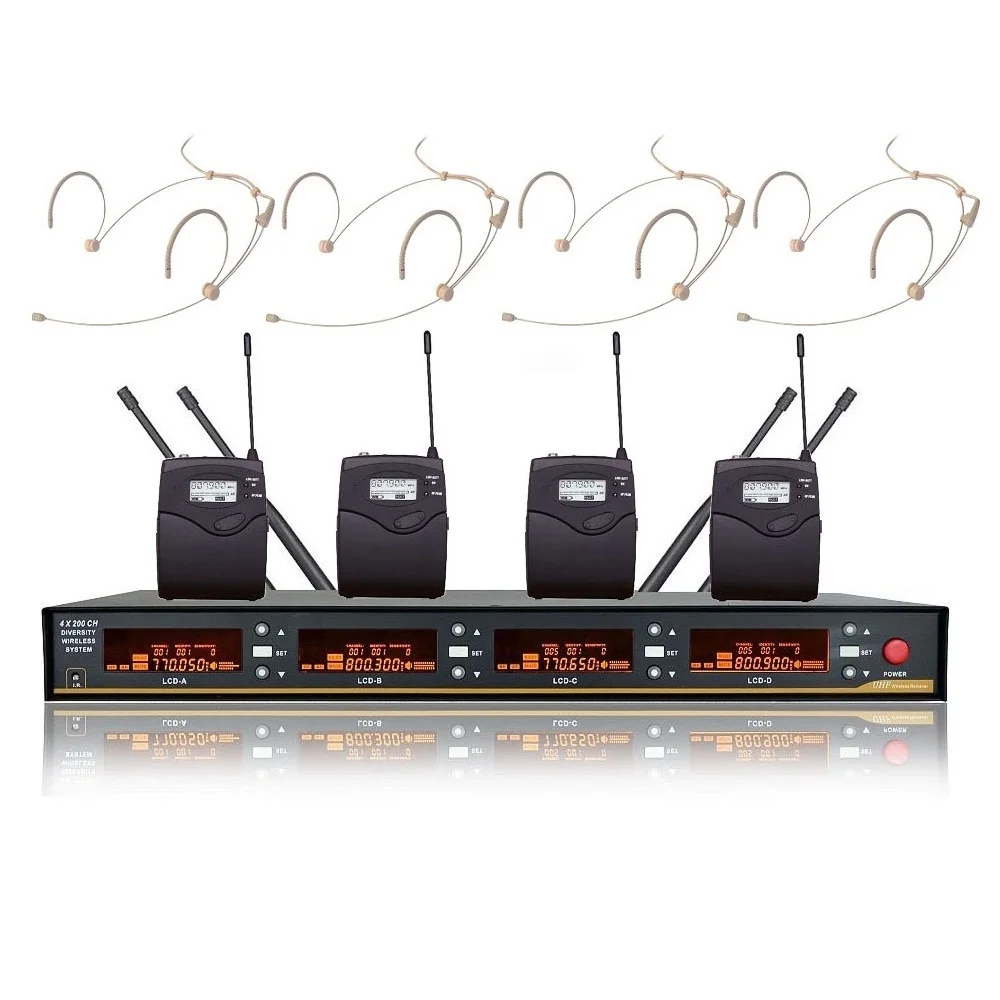 Bolymic UHF Professional Wireless Headset Microphone System For SKM9000 Cordless mics 4 Channel For church school theatre
Bolymic UHF Professional Wireless Headset Microphone System For SKM9000 Cordless mics 4 Channel For church school theatre