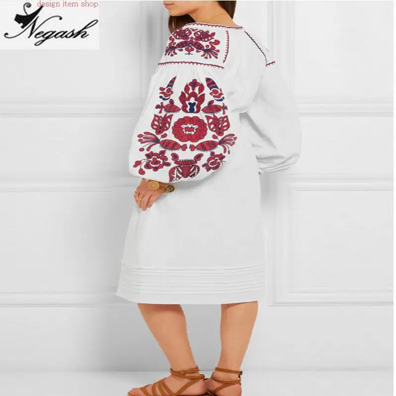 New design Bohemian Long Dress vestido loose cotton embroidered Vintage dress plus size ladies shirt linen dress Lantern Sleeve
New design Bohemian Long Dress vestido loose cotton embroidered Vintage dress plus size ladies shirt linen dress Lantern Sleeve