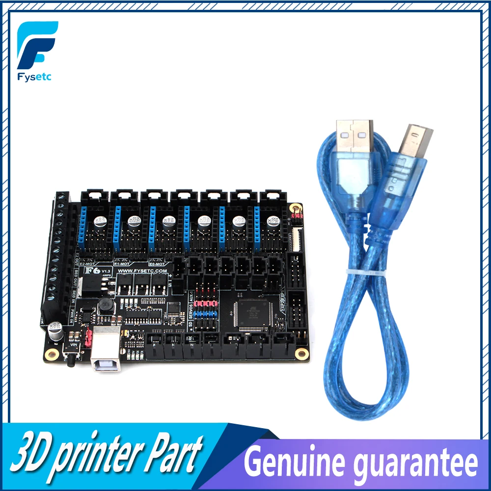 FYSETC F6 Board ALL-in-one Electronics For 3D Printer CNC Devices Up to 6 Motor Drivers With tarjeta SD VS SKR V1.3
FYSETC F6 Board ALL-in-one Electronics For 3D Printer CNC Devices Up to 6 Motor Drivers With tarjeta SD VS SKR V1.3