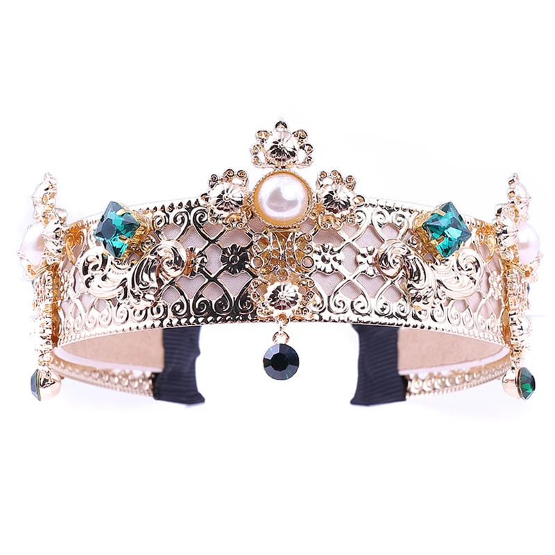 Handmade Wide Vintage Baroque Pearl And Rhinestone Hairband Green Crystal Crown Tiara Headband Women Wedding Hair Accessories
Handmade Wide Vintage Baroque Pearl And Rhinestone Hairband Green Crystal Crown Tiara Headband Women Wedding Hair Accessories