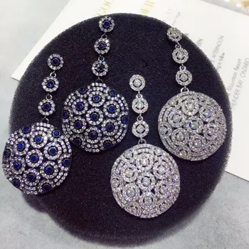 Brand New Fashion Popular Luxury Long Round Shape Dangle Full Mirco Pave Cubic Zirconia Engagement Party Earring E4465 
Brand New Fashion Popular Luxury Long Round Shape Dangle Full Mirco Pave Cubic Zirconia Engagement Party Earring E4465