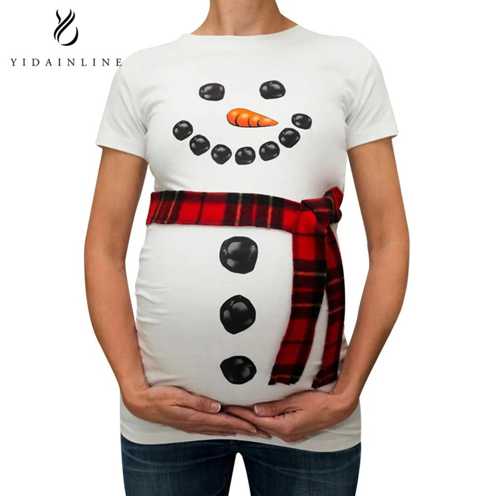 Pregnancy Women Fashion Funny Snow Man Print Maternity Ladies T-Shirt Halloween Christmas Costumes Plus Size Tops T-Shirt
Pregnancy Women Fashion Funny Snow Man Print Maternity Ladies T-Shirt Halloween Christmas Costumes Plus Size Tops T-Shirt