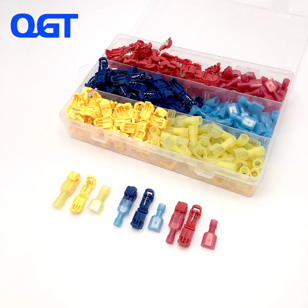 240 PCS T Tap Electrical Connectors Quick Wire Splice Taps and Insulated Male Quick Disconnect Terminals (Yellow, Red Blue)
240 PCS T Tap Electrical Connectors Quick Wire Splice Taps and Insulated Male Quick Disconnect Terminals (Yellow, Red Blue)