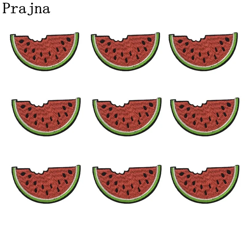 Prajna 10 шт. нашивки с фруктами недорогая вышитая нашивка наклейки для одежды милые
