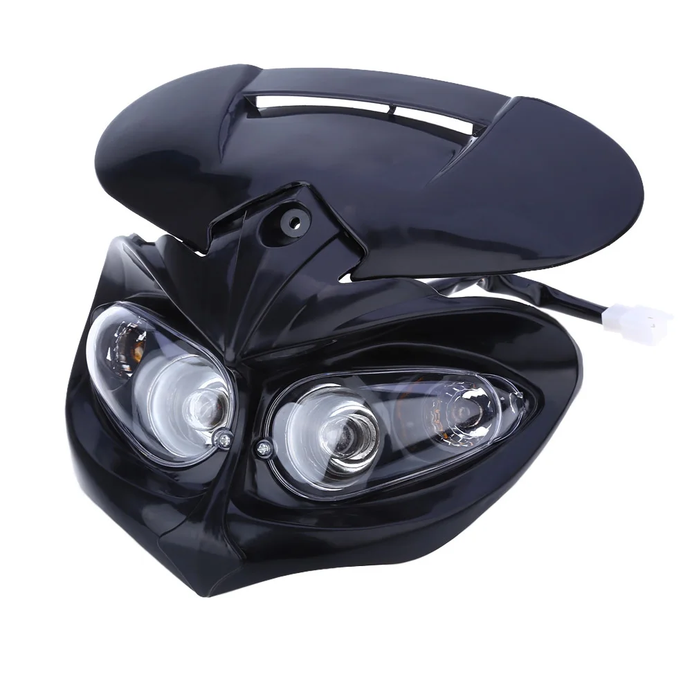 Motorcycle Dual Headlight Fairing Head Lamp DC 12V 18W High/Low Beam PC For F-Eagle Apollo For Universal Motorcycle Black Casing
Motorcycle Dual Headlight Fairing Head Lamp DC 12V 18W High/Low Beam PC For F-Eagle Apollo For Universal Motorcycle Black Casing