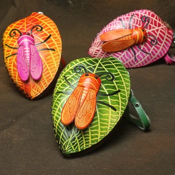 Handmade vegetable tanned leather Coin Wristlet Wallet Insect and leaves handbag leaves shaped bags cartoon cicada crafts
Handmade vegetable tanned leather Coin Wristlet Wallet Insect and leaves handbag leaves shaped bags cartoon cicada crafts