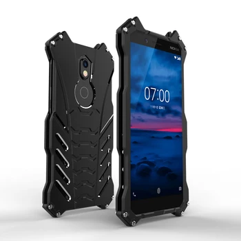 

Luxury Batman Kickstand Shockproof Case For Nokia 7 Plus Aluminum Bumper Skin Armor Metal Back Cover
