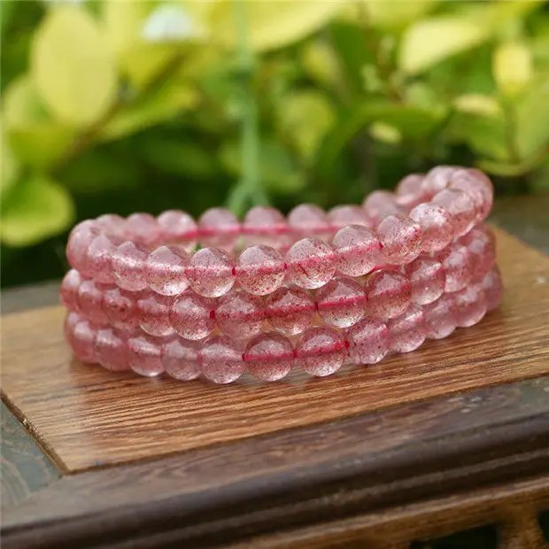 FREE SHIPPING 3rows Natural Red Ice Strawberry Quartz Crystal Bracelet AAA 7.6-7.3mm
FREE SHIPPING 3rows Natural Red Ice Strawberry Quartz Crystal Bracelet AAA 7.6-7.3mm