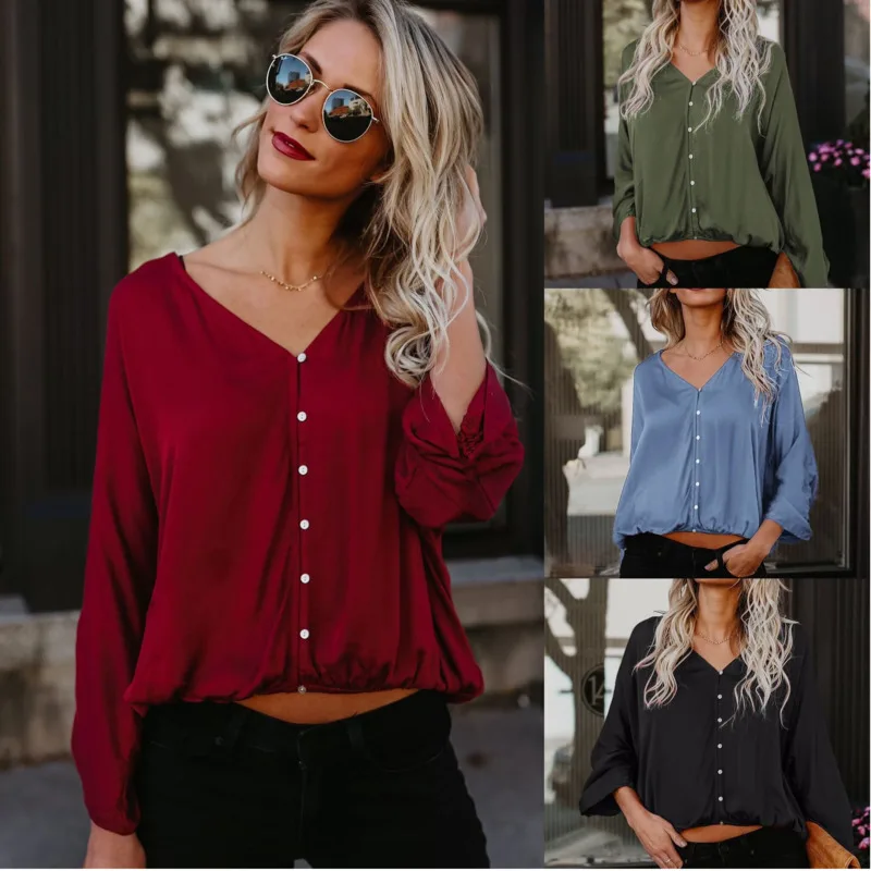Casual Long Sleeve Blouse Women V Neck Button Loose Comfort Ladies Office Shirts Moda Feminina Cheap Clothes China Ey*
Casual Long Sleeve Blouse Women V Neck Button Loose Comfort Ladies Office Shirts Moda Feminina Cheap Clothes China Ey*