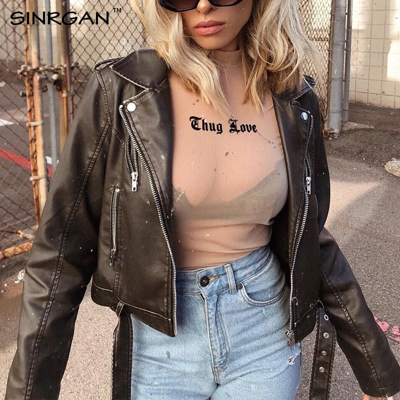SINRGAN Loose PU Faux Leather Jacket Women Classic Zipper Motorcycle Biker Jacket Womens 2019 Spring Outwear
SINRGAN Loose PU Faux Leather Jacket Women Classic Zipper Motorcycle Biker Jacket Womens 2019 Spring Outwear