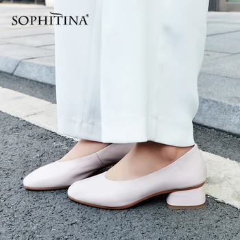 SOPHITINA High Square Heel Pumps Slip-on Square Toe Leisure Fashion Shallow Shoes New Genuine Leather Casual Women's Pumps SO135
SOPHITINA High Square Heel Pumps Slip-on Square Toe Leisure Fashion Shallow Shoes New Genuine Leather Casual Women's Pumps SO135