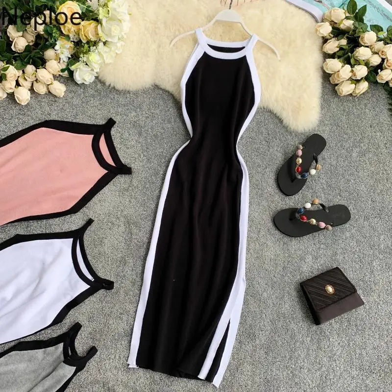 Neploe Knitted Contrast Color Women Dress Summer 2019 Halter Shoulder Strapless Vestidos Split High Waist Bodycon Dresses 44740
Neploe Knitted Contrast Color Women Dress Summer 2019 Halter Shoulder Strapless Vestidos Split High Waist Bodycon Dresses 44740