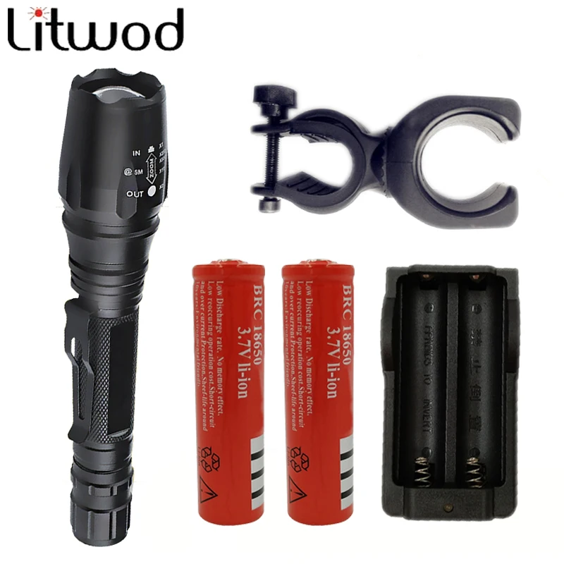 Litwod Z30V5 LED Flashlights 8000 Lumen CREE XM-L2/T6 Zoom Aluminum Waterproof Torch Linternas Charger Batteries Bike Holder
Litwod Z30V5 LED Flashlights 8000 Lumen CREE XM-L2/T6 Zoom Aluminum Waterproof Torch Linternas Charger Batteries Bike Holder