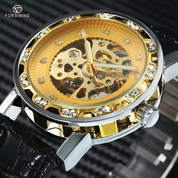 WINNER Royal Golden Women Watches Automatic Mechanical Wristwatch Crystal Decoration Dial Skeleton Ladies Watch Top Brand Luxury
WINNER Royal Golden Women Watches Automatic Mechanical Wristwatch Crystal Decoration Dial Skeleton Ladies Watch Top Brand Luxury