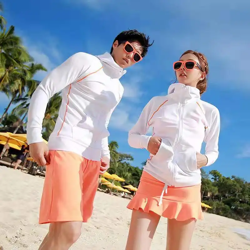 2019 New Sweetheart Couples Lovers 3/ 4-Piece Set Swimsuit Long Sleeve Swimwear Beachwear Sun Protection Snorkeling Surfing Suit
2019 New Sweetheart Couples Lovers 3/ 4-Piece Set Swimsuit Long Sleeve Swimwear Beachwear Sun Protection Snorkeling Surfing Suit
