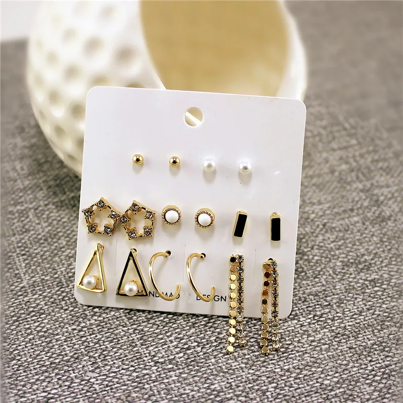 ENZE new fashion ladies suit earrings mixed combination imitation pearl round flower pendant girl jewelry accessories wholesale
ENZE new fashion ladies suit earrings mixed combination imitation pearl round flower pendant girl jewelry accessories wholesale