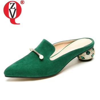 ZVQ 2019 summer newest fashion pointed toe kid suede woman slippers outside med strange style crystal three colors ladies shoes
ZVQ 2019 summer newest fashion pointed toe kid suede woman slippers outside med strange style crystal three colors ladies shoes