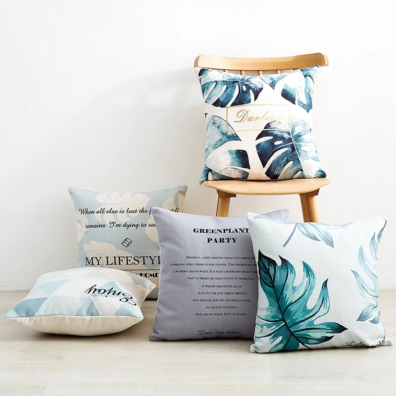 Decorative cushion cover/Ins Watercolor leaves Geometry Simple cotton pillow/Wholesale and retail cushions/Marine style waist
Decorative cushion cover/Ins Watercolor leaves Geometry Simple cotton pillow/Wholesale and retail cushions/Marine style waist