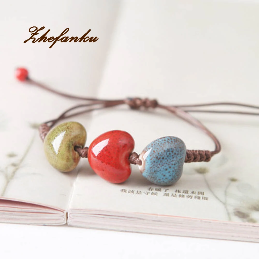 heart shape Stone Women's Ceramic Bracelet Female Hand-woven Glaze Ceramic Stone Bracelet
heart shape Stone Women's Ceramic Bracelet Female Hand-woven Glaze Ceramic Stone Bracelet