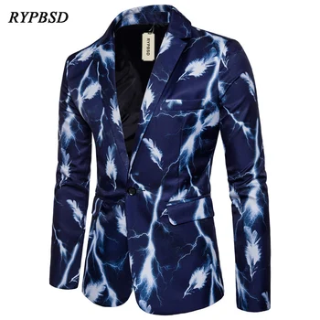 Mens Print Blazer Single Button Print Suit Jacket Men's Blazer Coat Men 2019 Spring Autumn Fashion Casual Blazer Masculino
Mens Print Blazer Single Button Print Suit Jacket Men's Blazer Coat Men 2019 Spring Autumn Fashion Casual Blazer Masculino