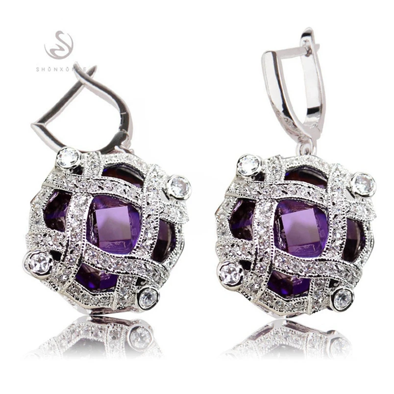 SHUNXUNZE luxury Charm Drop earrings Wedding for women Purple Pink Cubic Zirconia Jewelry & Accessories Rhodium Plated R515 R518
SHUNXUNZE luxury Charm Drop earrings Wedding for women Purple Pink Cubic Zirconia Jewelry & Accessories Rhodium Plated R515 R518