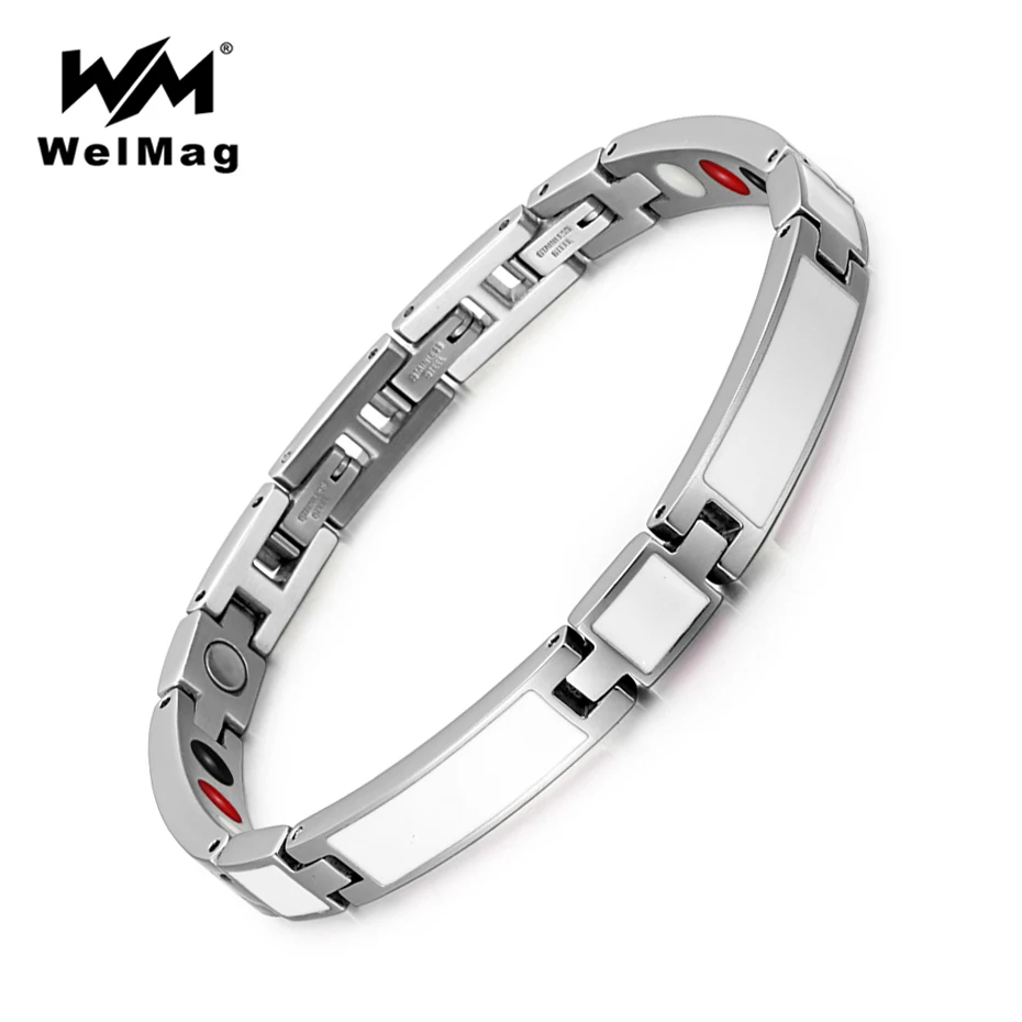 WelMag Dropshipping 2019 Women's Elegant Bracelets & Bangles with White Epoxy Stainless Steel Fir Magnetic Health Care Bracelet
WelMag Dropshipping 2019 Women's Elegant Bracelets & Bangles with White Epoxy Stainless Steel Fir Magnetic Health Care Bracelet