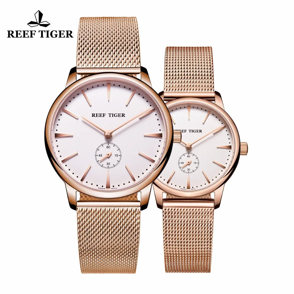 Reef Tiger/RT Luxury Couple Watches for Women fashion waterproof Ultra Thin Case Analog Quartz Watch for Lovers reloj mujer
Reef Tiger/RT Luxury Couple Watches for Women fashion waterproof Ultra Thin Case Analog Quartz Watch for Lovers reloj mujer