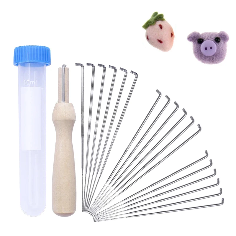 10/18Pcs Wool Felting Needles Craft Kit DIY Artesanato Felt Making Tools Pock Pin Needles With Wood Handle And Plastic Bottle
10/18Pcs Wool Felting Needles Craft Kit DIY Artesanato Felt Making Tools Pock Pin Needles With Wood Handle And Plastic Bottle