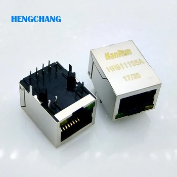 Hanrun HR911105A RJ45 Connector RJ45 Socket PCB Mounting Network Adapter For Ethernet Network Data Transfer with Lamp 5pcs/lot
Hanrun HR911105A RJ45 Connector RJ45 Socket PCB Mounting Network Adapter For Ethernet Network Data Transfer with Lamp 5pcs/lot