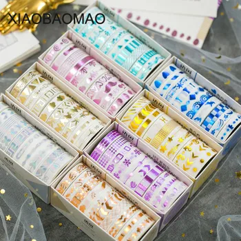 10Pcs 8mm Hot Stamping Washi Tape Set DIY Craft Decor Scrapbooking Tape for Diary Album Stationery School Supplies 10color
10Pcs 8mm Hot Stamping Washi Tape Set DIY Craft Decor Scrapbooking Tape for Diary Album Stationery School Supplies 10color