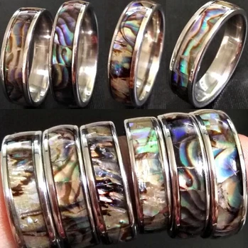 36PCS Men Women Natural Shellfish Abalone Shell 316L Stainless Steel Quality Rings 6mm Width Wedding Engagement Pupular Ring
36PCS Men Women Natural Shellfish Abalone Shell 316L Stainless Steel Quality Rings 6mm Width Wedding Engagement Pupular Ring