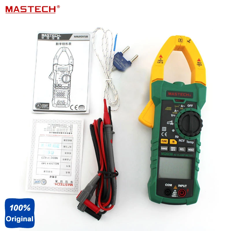 Mastech MS2015B Digital Clamp On Meter Frequency Resistance Capacitance Multimeter