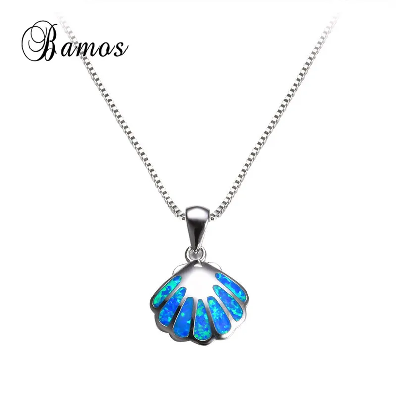 Bamos New Fashion Elegant Blue Fire Opal Shell Pendants Necklaces For Women 925 Sterling Silver Filled Best Birthday Gift NL0085
Bamos New Fashion Elegant Blue Fire Opal Shell Pendants Necklaces For Women 925 Sterling Silver Filled Best Birthday Gift NL0085