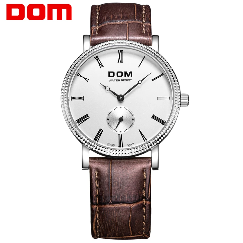men watches DOM leather Top Brand luxury waterproof quartz watch Business watch reloj hombre marca de lujo M253L7M
men watches DOM leather Top Brand luxury waterproof quartz watch Business watch reloj hombre marca de lujo M253L7M