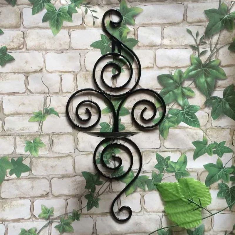 Metal Candlestick Iron Pastoral Hanging Wall Sconce Candle Holders Pillar Iron Black Europe For Christmas Decoration Candelabra
Metal Candlestick Iron Pastoral Hanging Wall Sconce Candle Holders Pillar Iron Black Europe For Christmas Decoration Candelabra
