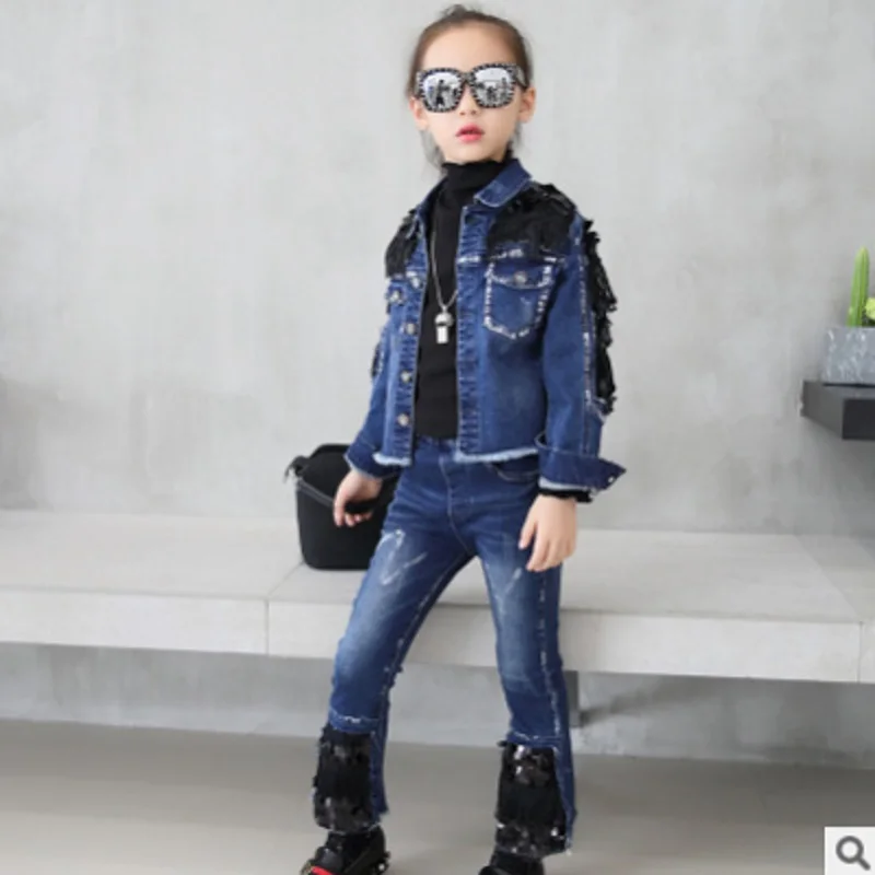 Girls Denim Sports Clothing Sets Autumn 2018 New Kids Clothes Sports Sets Children's Clothing Sets Blue Color Size4-14 ly479
Girls Denim Sports Clothing Sets Autumn 2018 New Kids Clothes Sports Sets Children's Clothing Sets Blue Color Size4-14 ly479