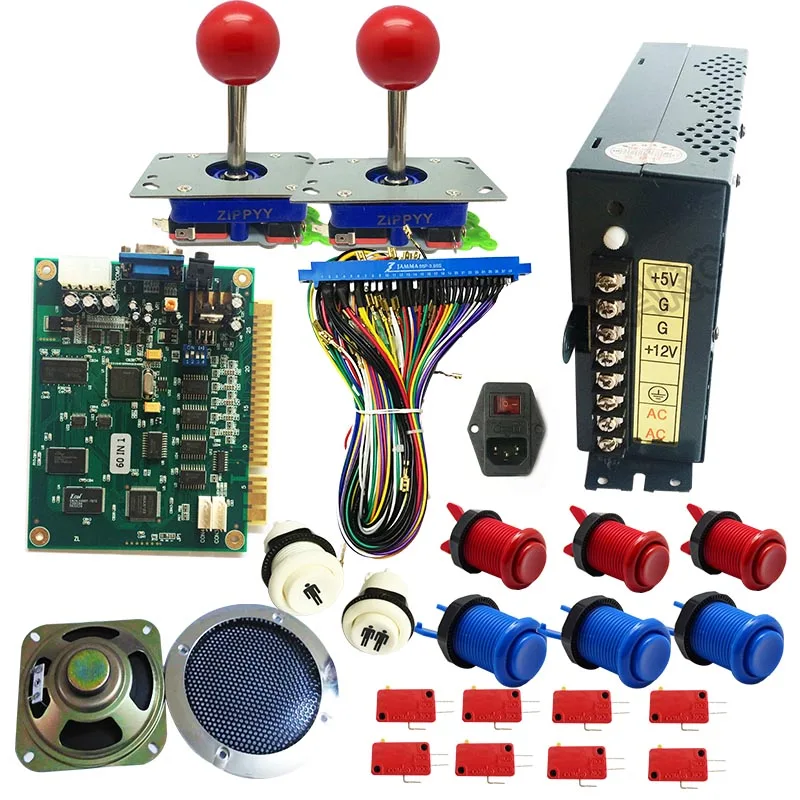 Classical JAMMA arcade game 60 in 1 kit with 24V power supply,speaker,zippy joystick,American push button,jamma wire,PCB feet
Classical JAMMA arcade game 60 in 1 kit with 24V power supply,speaker,zippy joystick,American push button,jamma wire,PCB feet