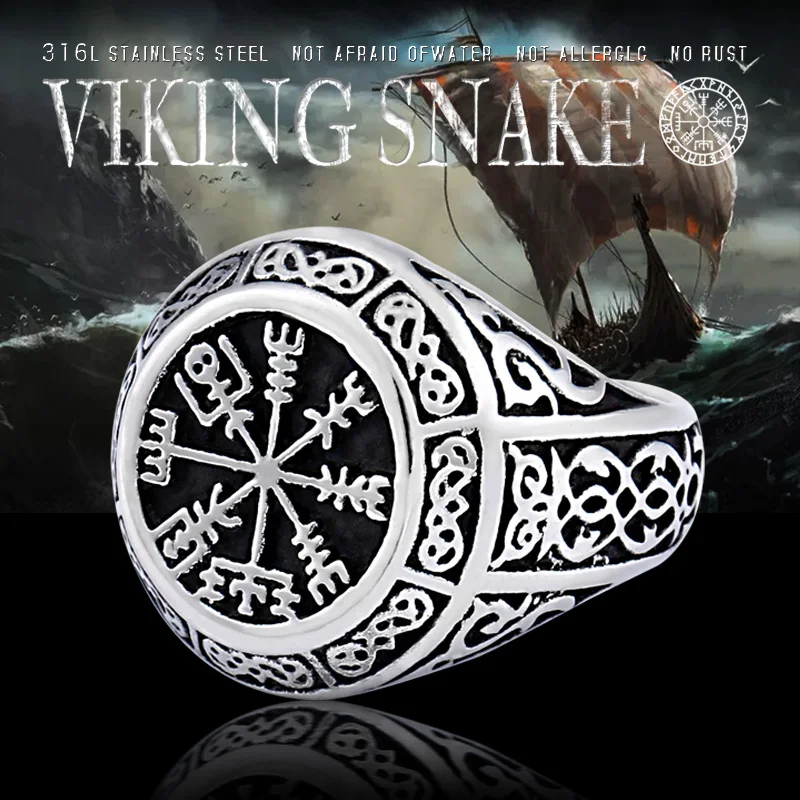 Beier 316L Stainless Steel Fashion Style nose viking scandinavian Vegvisir Ring for men jewelry Odin Amulet Vintage LR657
Beier 316L Stainless Steel Fashion Style nose viking scandinavian Vegvisir Ring for men jewelry Odin Amulet Vintage LR657