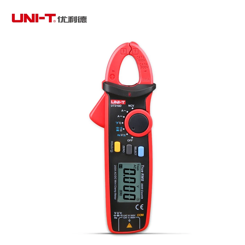 UNI-T UT210D Digital Clamp Multimeter AC DC 200A 600V Ammeter Voltmeter Auto Range Full Function Multi Tester
UNI-T UT210D Digital Clamp Multimeter AC DC 200A 600V Ammeter Voltmeter Auto Range Full Function Multi Tester