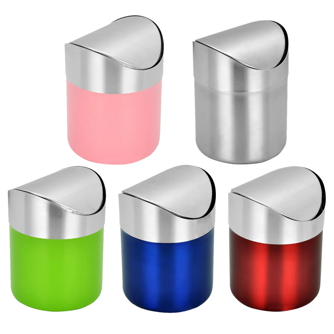 1pcs Stainless Steel Desk Trash Bin Countertop Waste Can With Swing Lid 1.5 L Mini DustBin Worktop Office Waste Rubbish Trash
1pcs Stainless Steel Desk Trash Bin Countertop Waste Can With Swing Lid 1.5 L Mini DustBin Worktop Office Waste Rubbish Trash