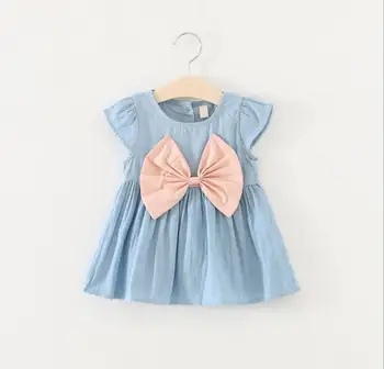 2020 Girls 0-2 Years Summer Jeans Dress Baby Pure Cotton Short-Sleeved Denim Dress Children Big Bow Casual Jeans Dresses
2020 Girls 0-2 Years Summer Jeans Dress Baby Pure Cotton Short-Sleeved Denim Dress Children Big Bow Casual Jeans Dresses