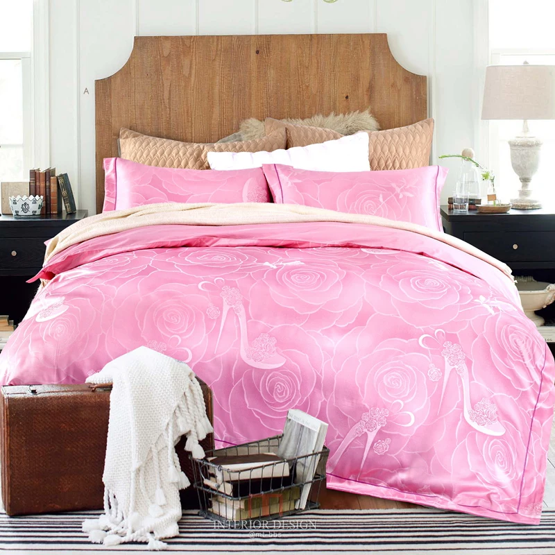 New Modal Silk Cotton Satin Luxury Jacquard Bedding Set bedclothes Duvet cover Bed sheet Pillow case Queen size 4pcs 
New Modal Silk Cotton Satin Luxury Jacquard Bedding Set bedclothes Duvet cover Bed sheet Pillow case Queen size 4pcs