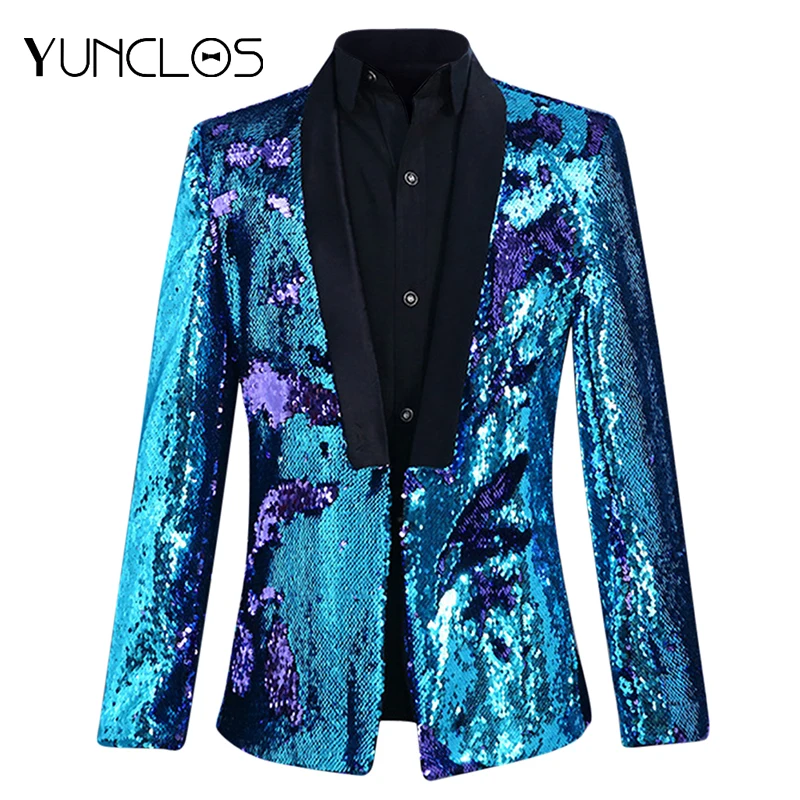 YUNCLOS Sequin Design Men Suit Jacket Wedding Party Blazer No Button Bling Bling Slim Fit Jackets Blazer for Men
YUNCLOS Sequin Design Men Suit Jacket Wedding Party Blazer No Button Bling Bling Slim Fit Jackets Blazer for Men