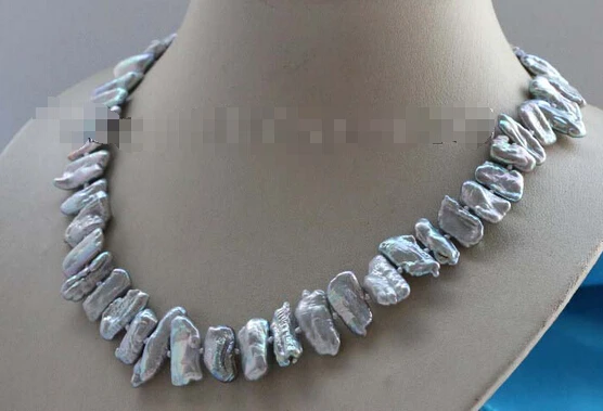 Free shipping >>>>>>17" Genuine Natural 20mm Gray Baroque Biwa Pearl Necklace #f2440
Free shipping >>>>>>17" Genuine Natural 20mm Gray Baroque Biwa Pearl Necklace #f2440