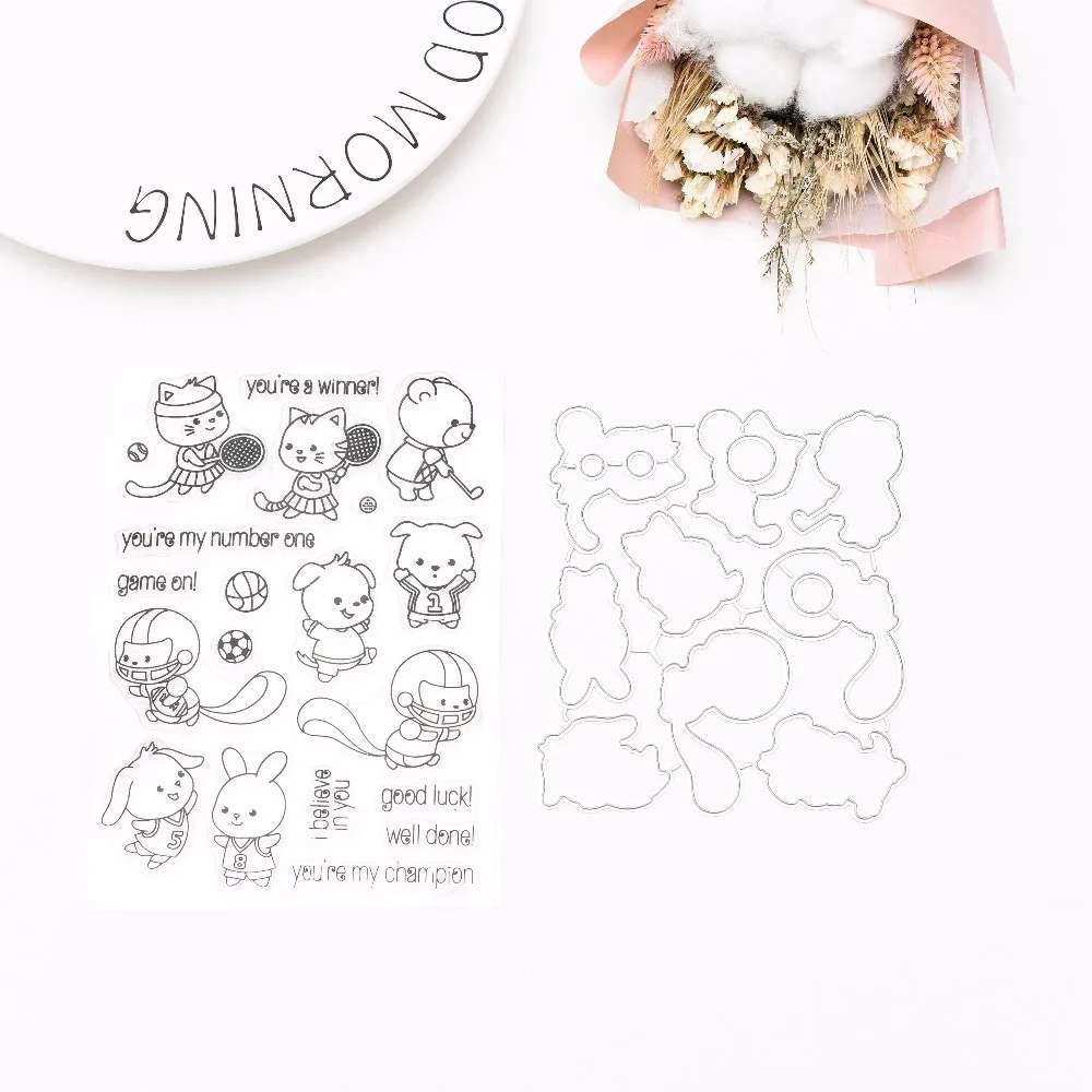SP Moving Animal Metal Cutting Dies and Clear Rubber Stamp Set Animal Stamp with Dies for Card Making Scrapbooking Decoration
SP Moving Animal Metal Cutting Dies and Clear Rubber Stamp Set Animal Stamp with Dies for Card Making Scrapbooking Decoration